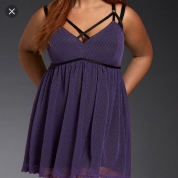torrid Other - Torrid Purple Strappy Babydoll Chemise